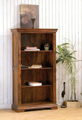 MoonWooden Solid Sheesham Wooden Bookshelf | Book Shelf Cabinet for Home & Office Living Room